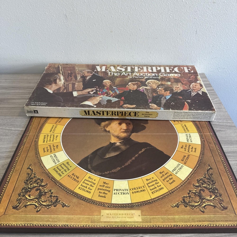 Masterpiece Board Game 1970 Milton Bradley Complete CIB Vintage
